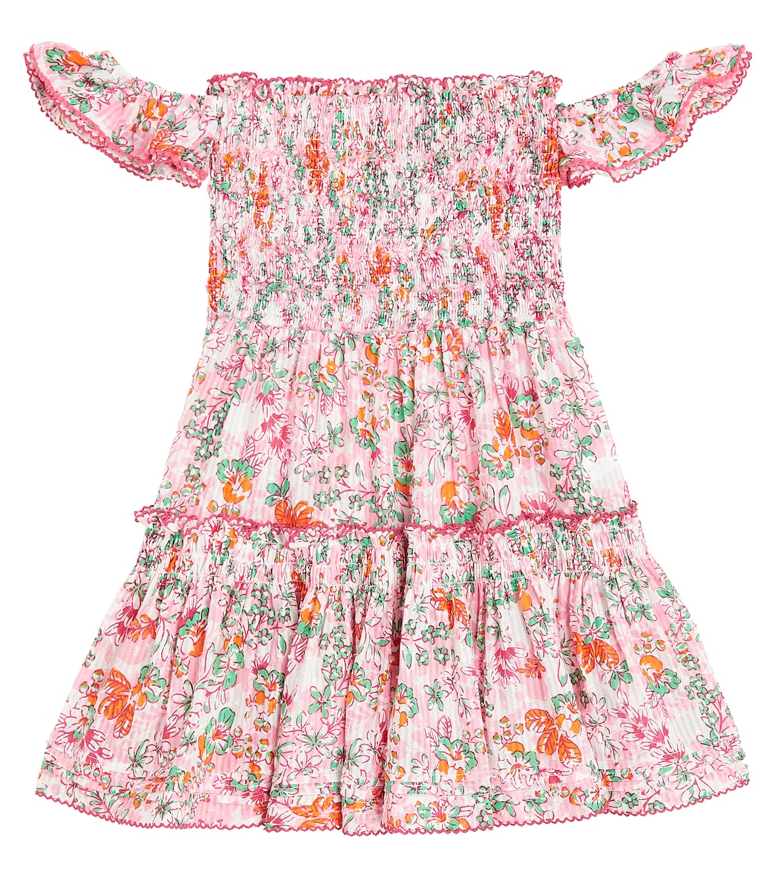 

Платье из хлопка в цветочную полоску Aurora Poupette St Barth Kids, Pink Sweet Liberty Syp