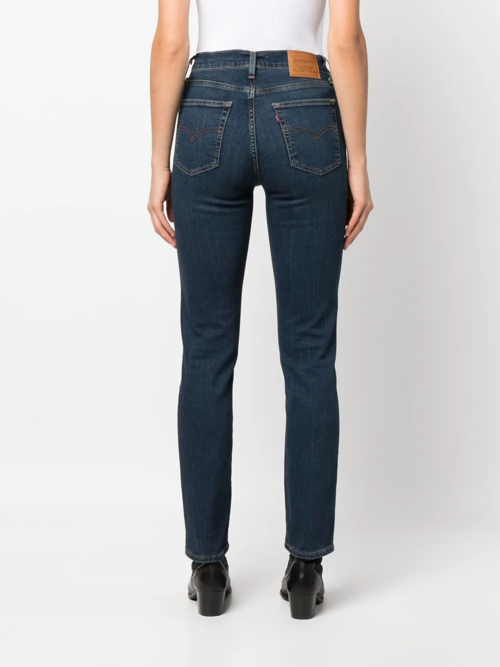 Узкие джинсы 724 с завышенной талией Levi's, синий — фото 4