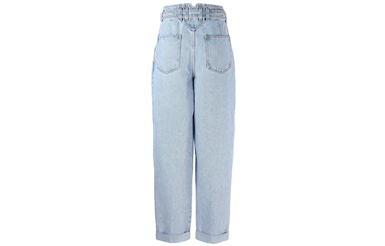 BALMAIN Джинсы Women's Blue Moderate Straight Fit — фото 4