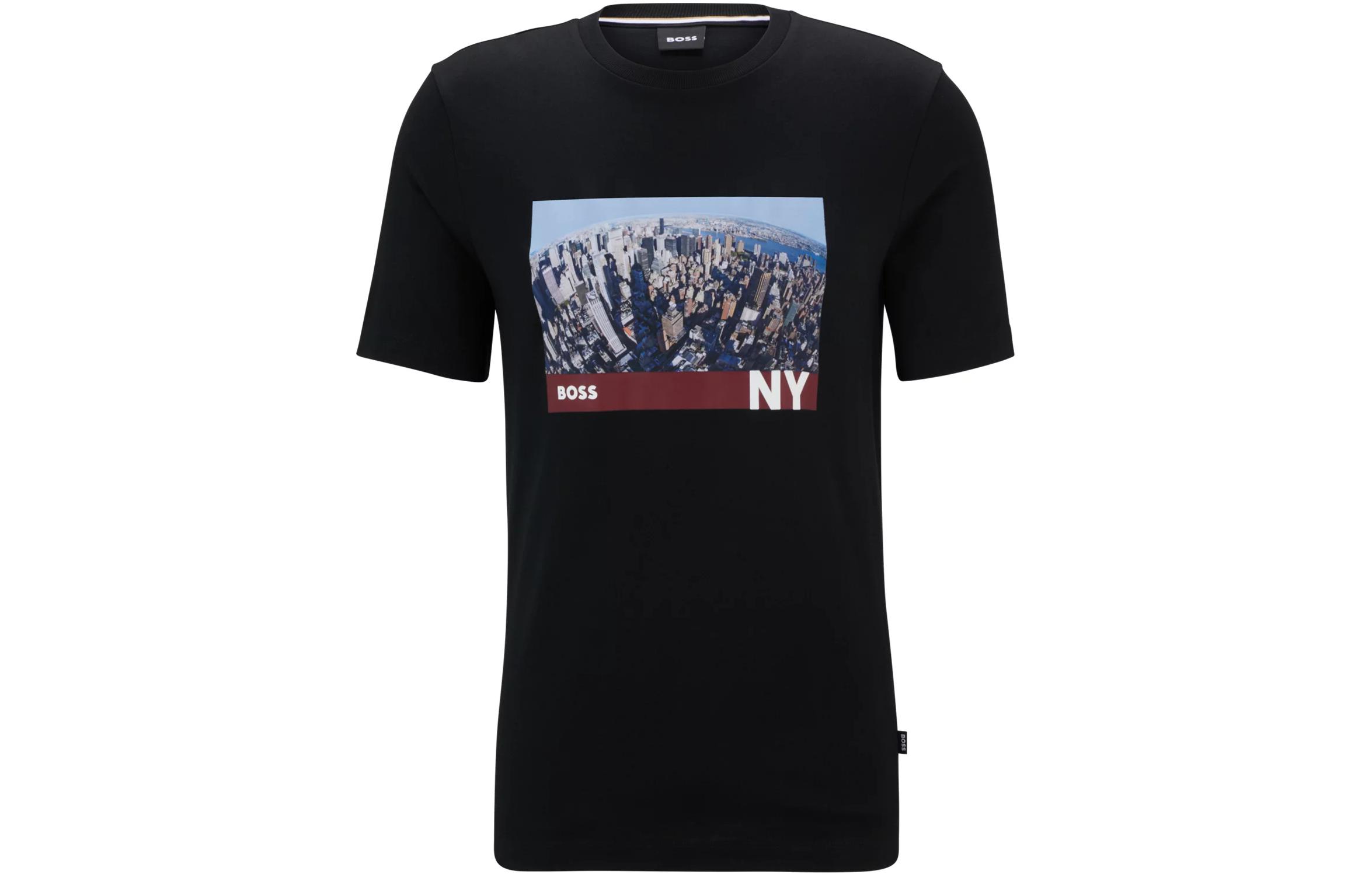 

Футболка Boss Mixed Media Artwork HUGO BOSS, черная