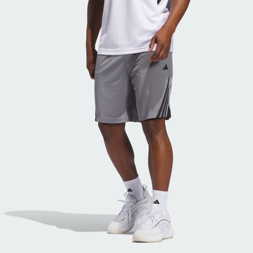 

Спортивные шорты Adidas Legends 3-Stripes Basketball Shorts, цвет Grey Three/Black