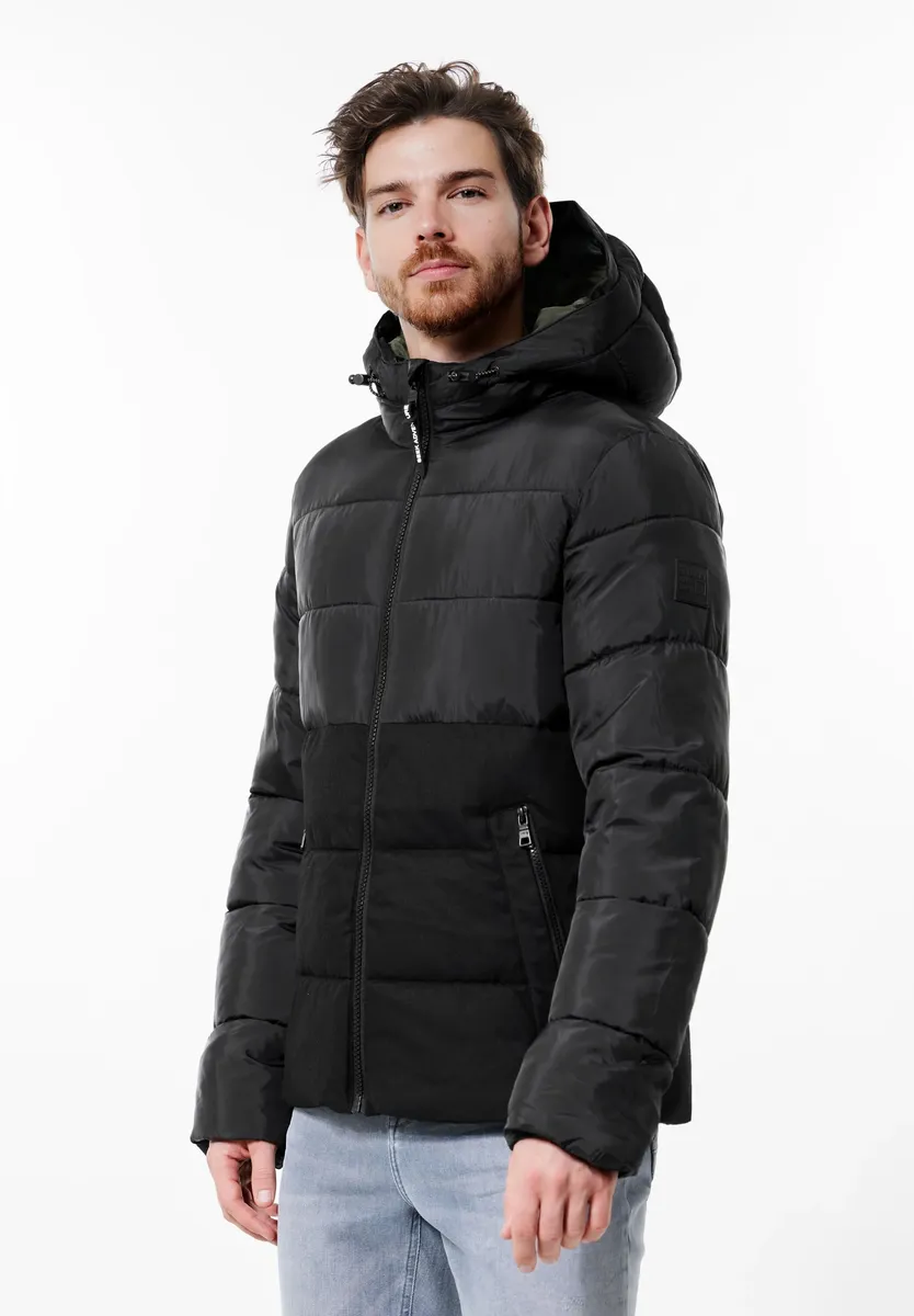 

STREET ONE МУЖСКАЯ стеганая куртка, с капюшоном, с современной стежкой Street One Men, черный