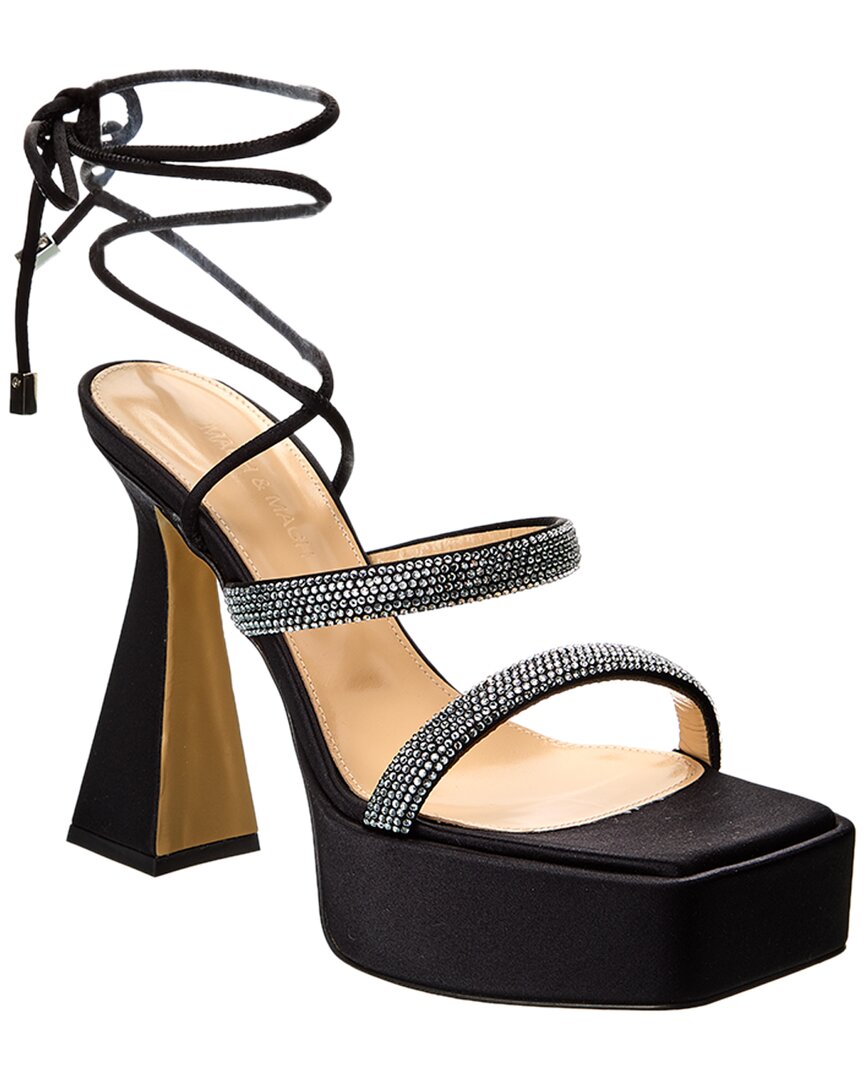 Босоножки на платформе Mach & Mach Devon Satin, черный