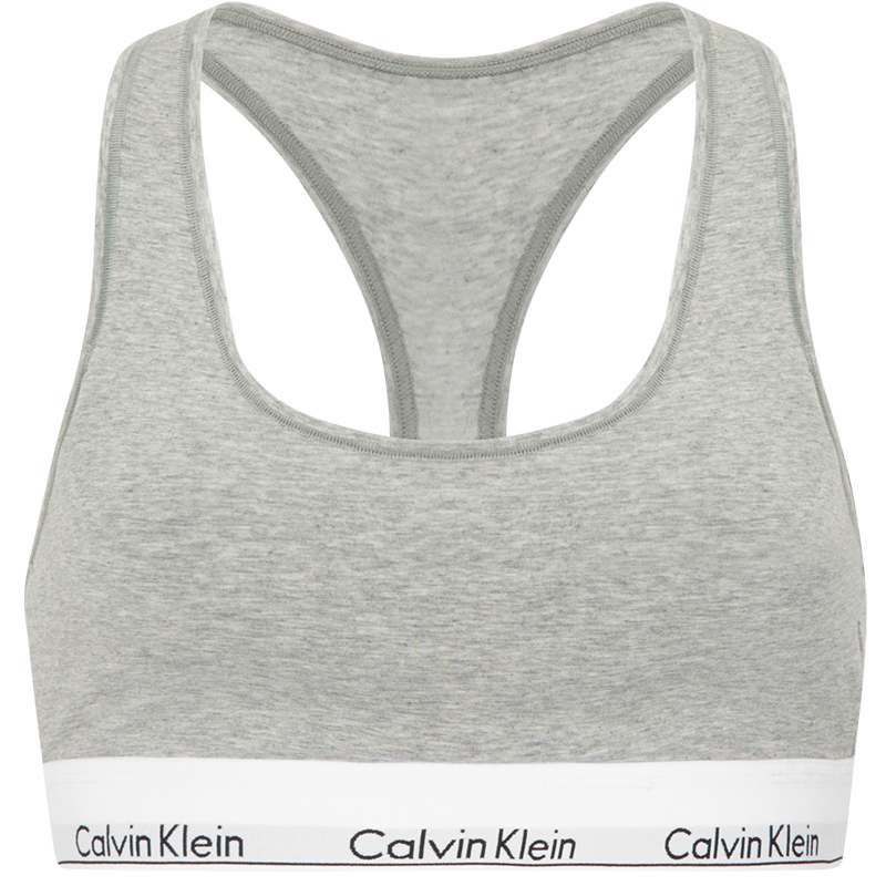 

Современный хлопковый бралетт Calvin Klein, кокосовый серый