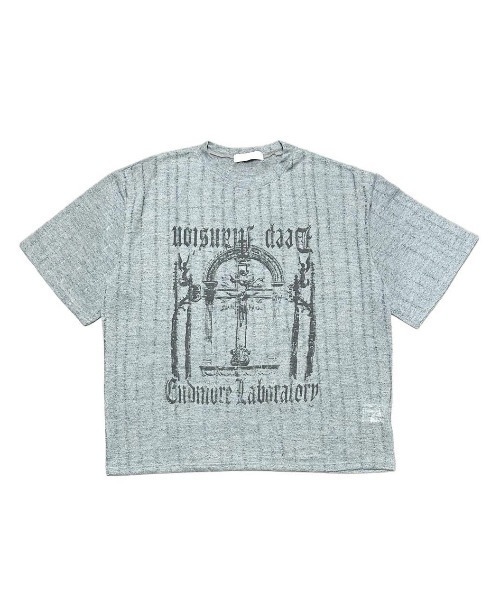 

Футболка с коротким рукавом, прозрачная, Never mind the XU, сине-серый