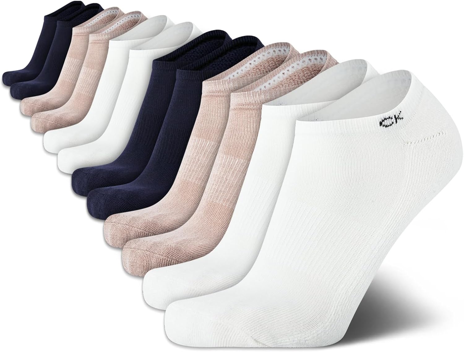 

Носки Calvin Klein Mens No Show Socks - 12 пар легких повседневных носков с мягкой подошвой для мужчин, под кроссовки и лоферы, Beige Assorted