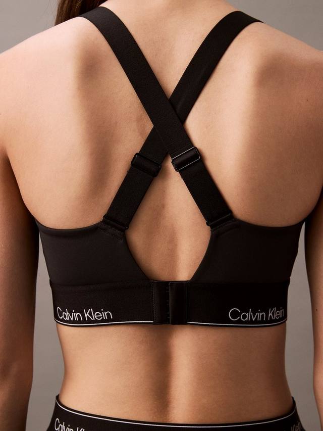 CK Sport дышащий спортивный бюстгальтер Quick-Dry для высокой нагрузки Calvin Klein, Black — фото 3