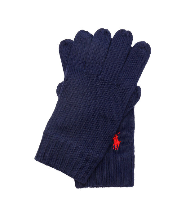 

Перчатки шерстяные Polo Ralph Lauren, синий