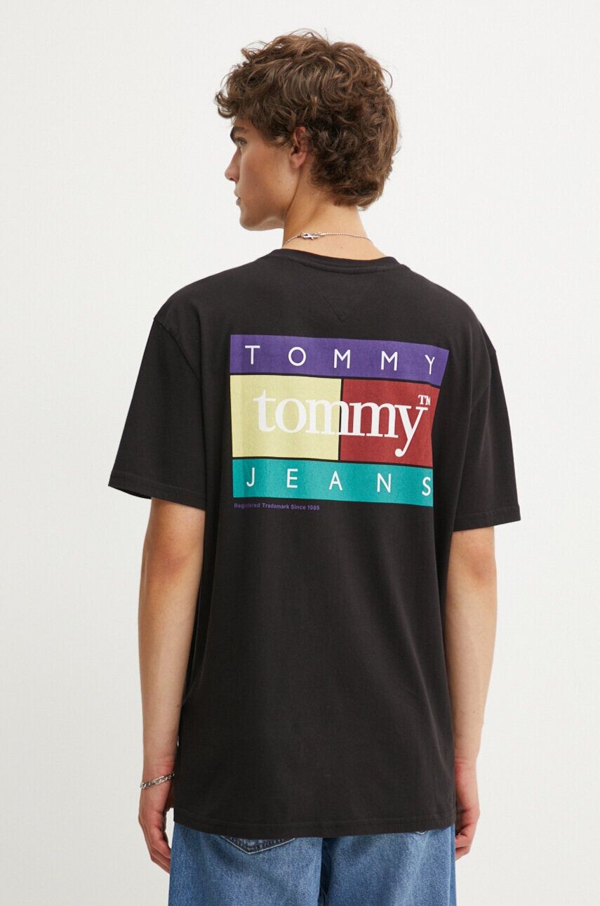 

Хлопковая футболка Tommy Jeans, черный