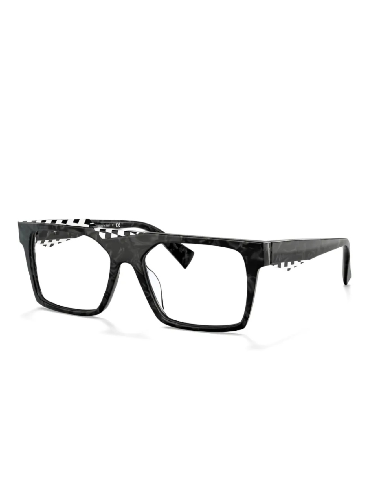 

Оправы Alain Mikli checkered-pattern square frames, черный