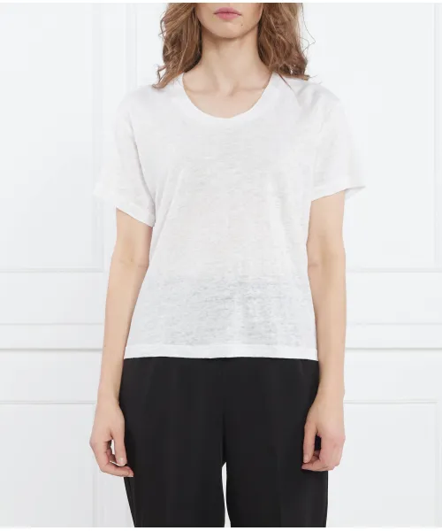 

Льняная футболка Regular fit Samsøe Samsøe, белый