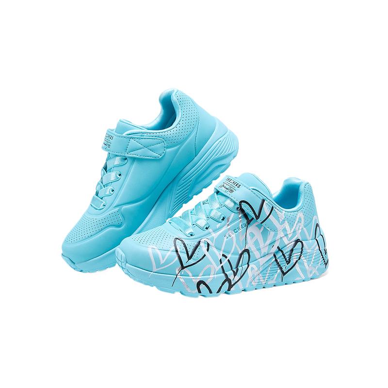 Skechers Kids Скользоустойчивые амортизаторы низкие детские повседневные туфли turquoise multicolor kids' — фото 4