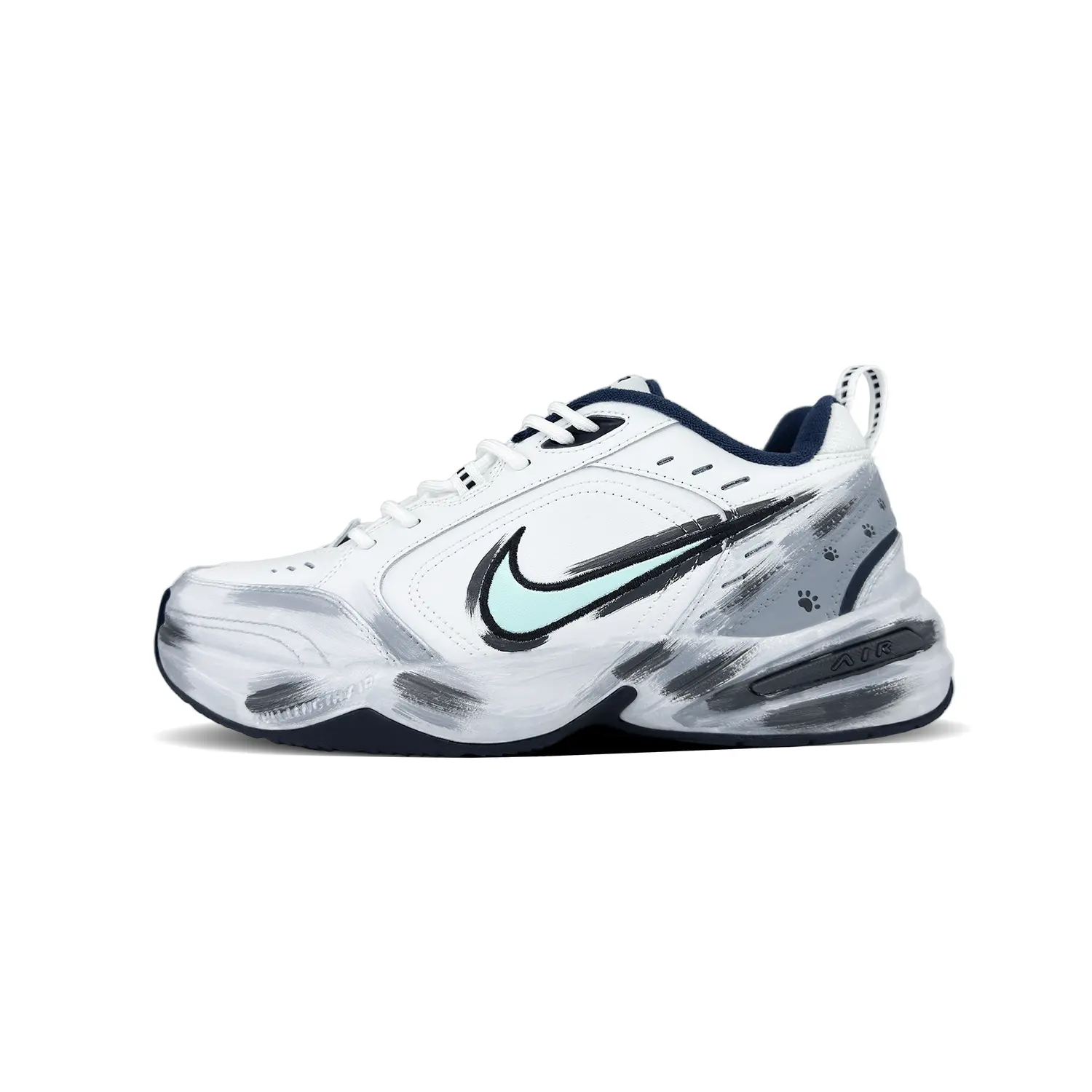 

Nike Air Monarch 4 Spiritual Gaze устойчивые к истиранию низкие массивные кроссовки мужские black gray