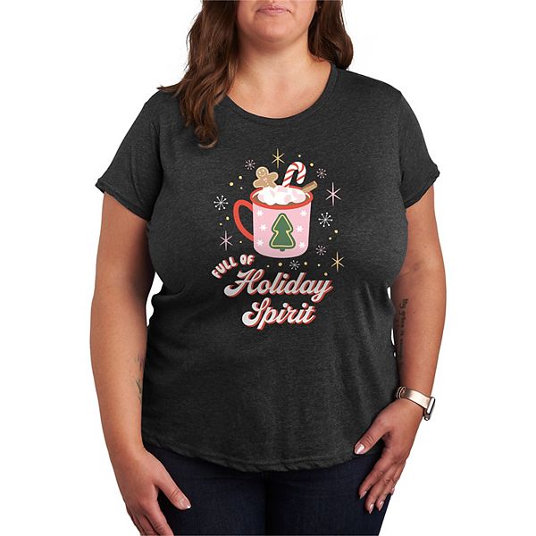 

Футболка Plus size с праздничным принтом Licensed Character, Heather Charcoal, Черный, Футболка Plus size с праздничным принтом Licensed Character, Heather Charcoal
