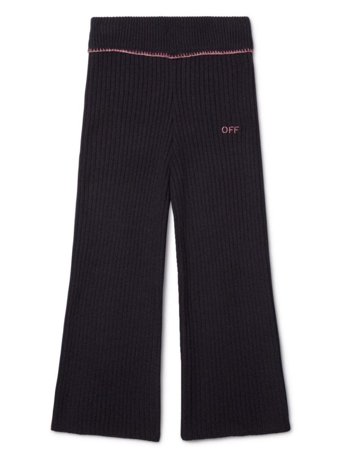 

Off-White Kids брюки Off Stamp в рубчик, черный