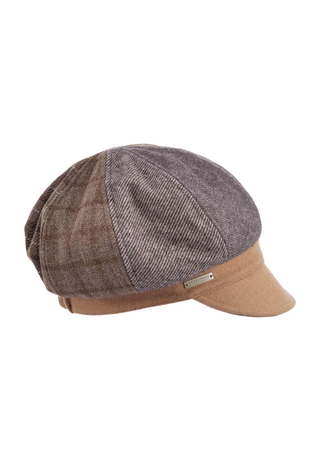 

Кепка Patchwork Newsboy 19540-0 SEEBERGER, цвет Nutria/camel