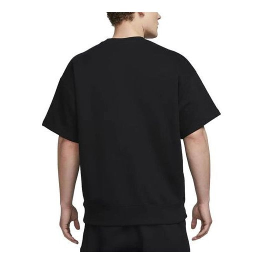Спортивный топ Nike Solo Swoosh French Terry Top 'Black' DX0880-010, черный — фото 2