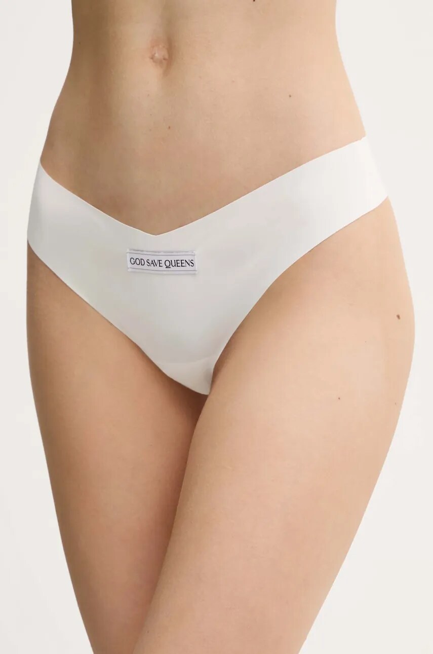 

Бразильские трусики SECOND SKIN PANTY BRAZILIAN God Save Queens, белый