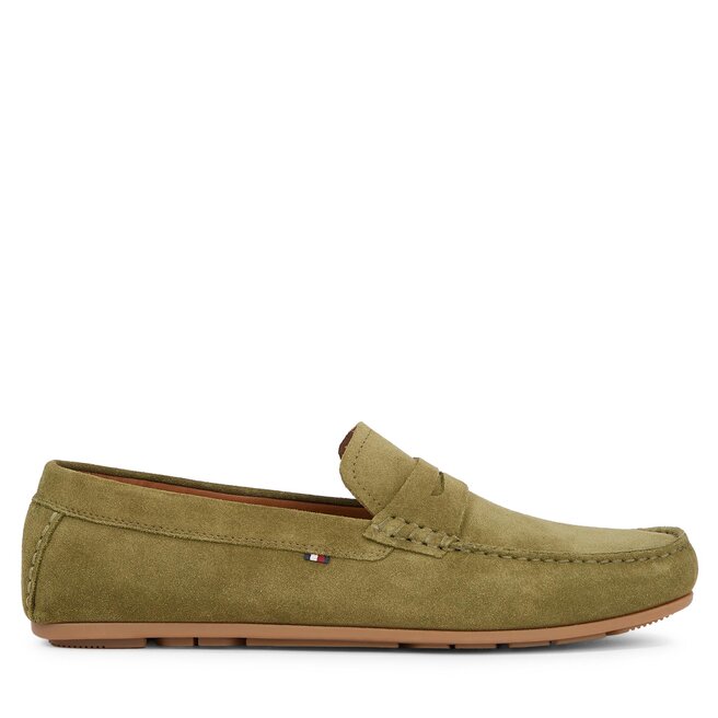 

Мокасины Tommy Hilfiger Casual Hilfiger Suede Driver FM0FM04998 Mash Green MSD, хаки