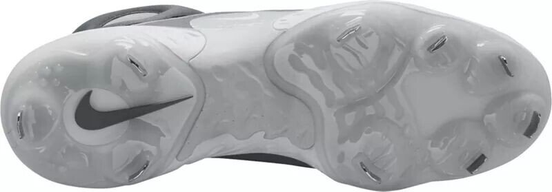 Мужские бейсбольные бутсы Nike Alpha Huarache Elite 4 Mid Metal, серый/белый — фото 2