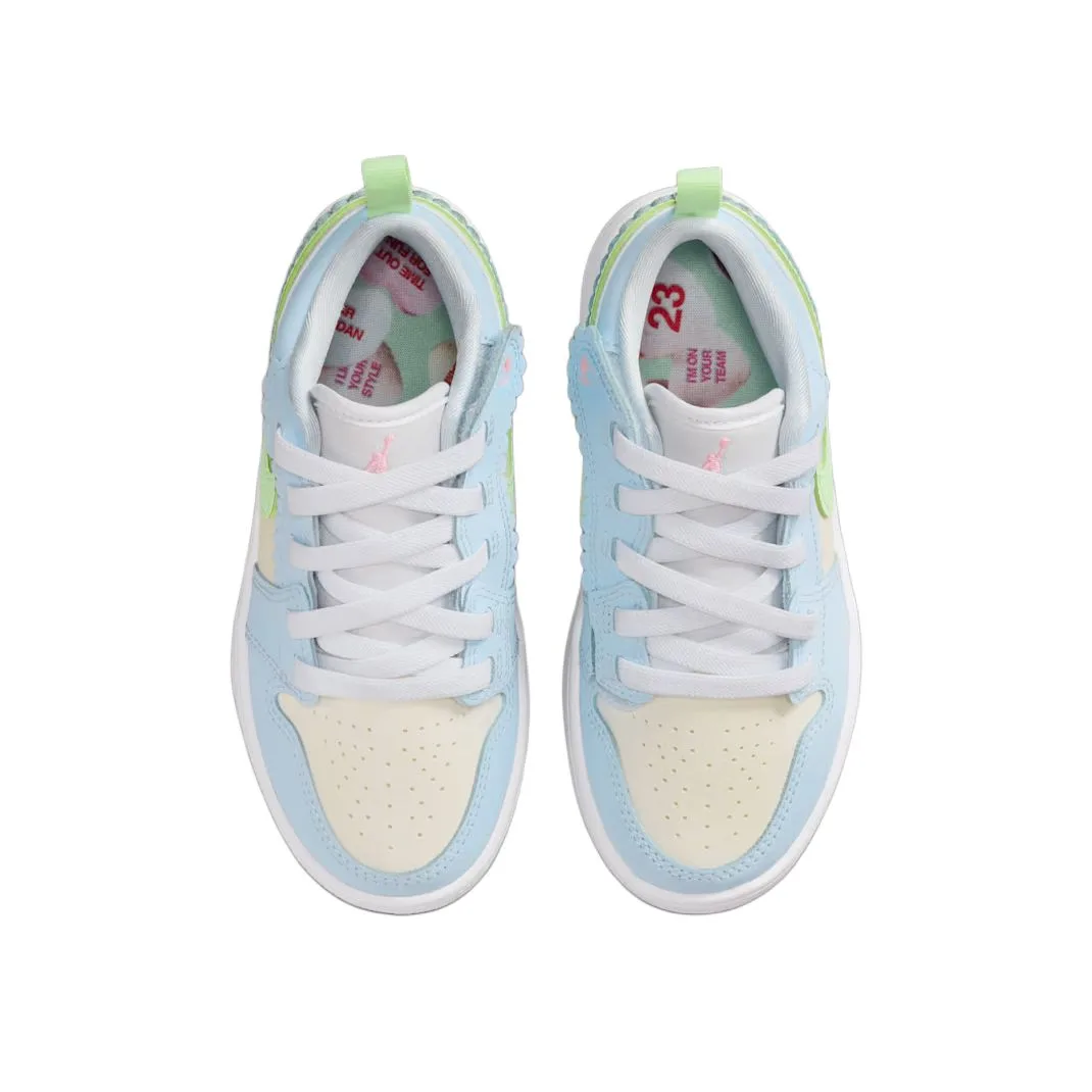 Jordan Кроссовки баскетбольные Air 1 Low top для детей, сине-белые, возраст 3-7 лет — фото 4