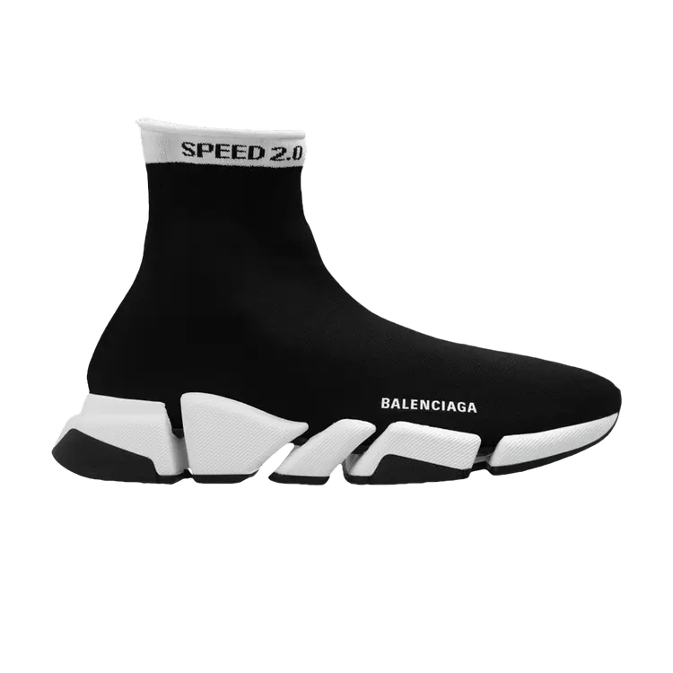 

Кроссовки Balenciaga Balenciaga Speed 2.0 Sneaker 'Black White Collar', черный
