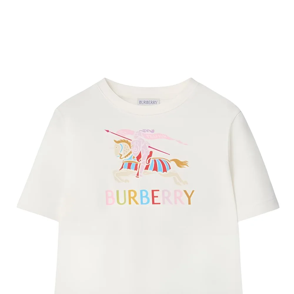 Футболка для детей с круглым вырезом Burberry, белый — фото 4
