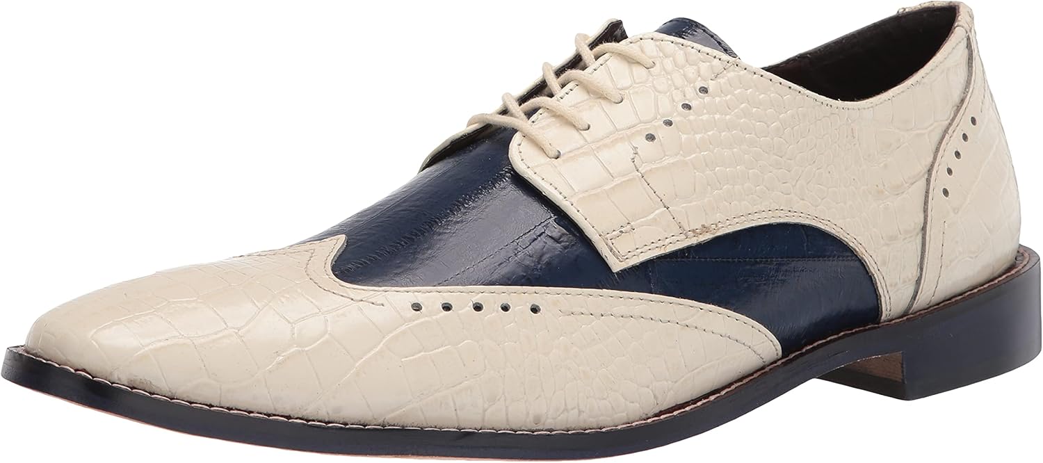 

Мужские оксфорды Ferrara Wingtip от STACY ADAMS, слоновая кость/темно-синий