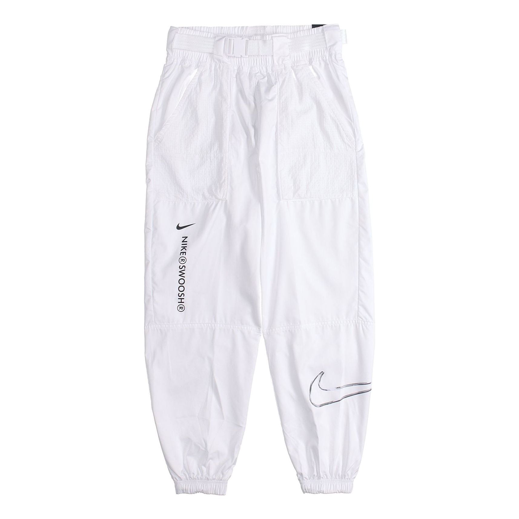 

Спортивные брюки (WMNS) Nike Logo Printing Sports Adjustable Belt Bundle Feet Woven Long Pants/Trousers Autumn White DJ8997-100