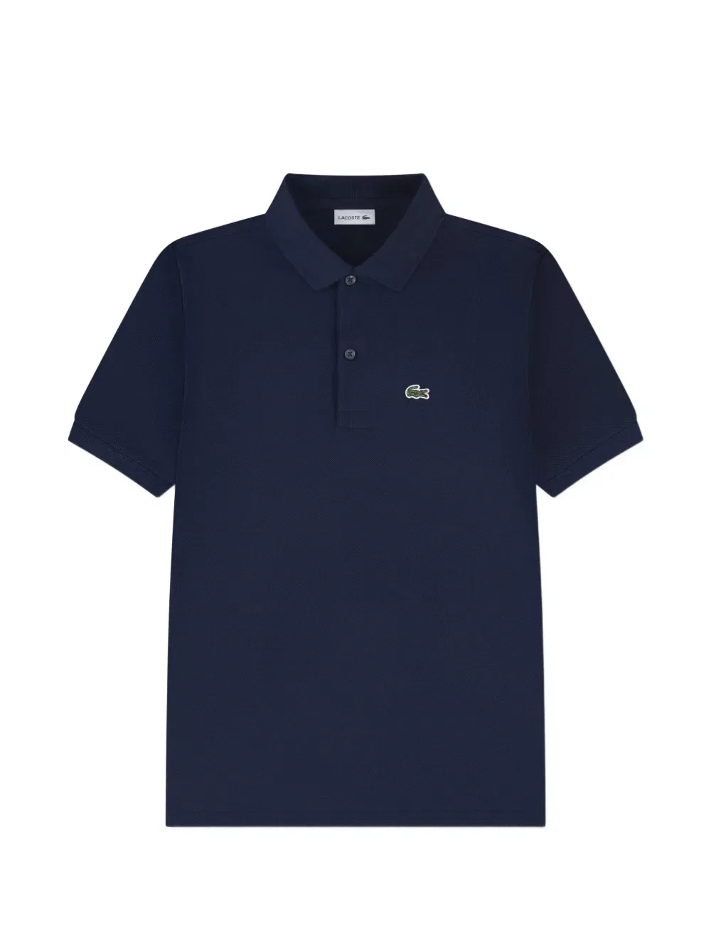 Хлопковая рубашка-поло с логотипом Lacoste Kids, синий
