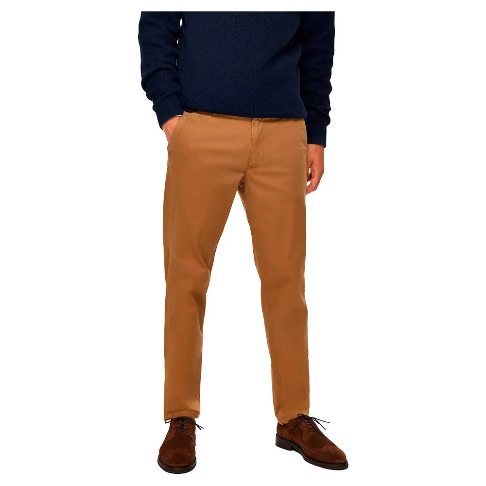 

Брюки чинос Selected Slim Miles Flex, коричневый