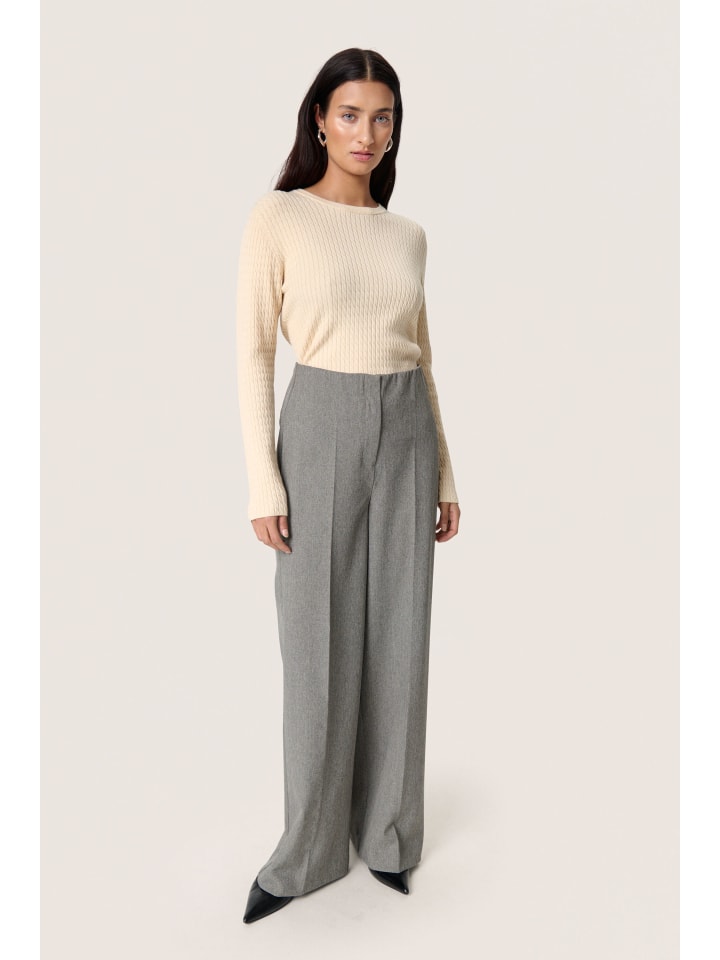 

Soaked in Luxury Вязаный свитер прямого кроя SLSpina в цвете Sandshell