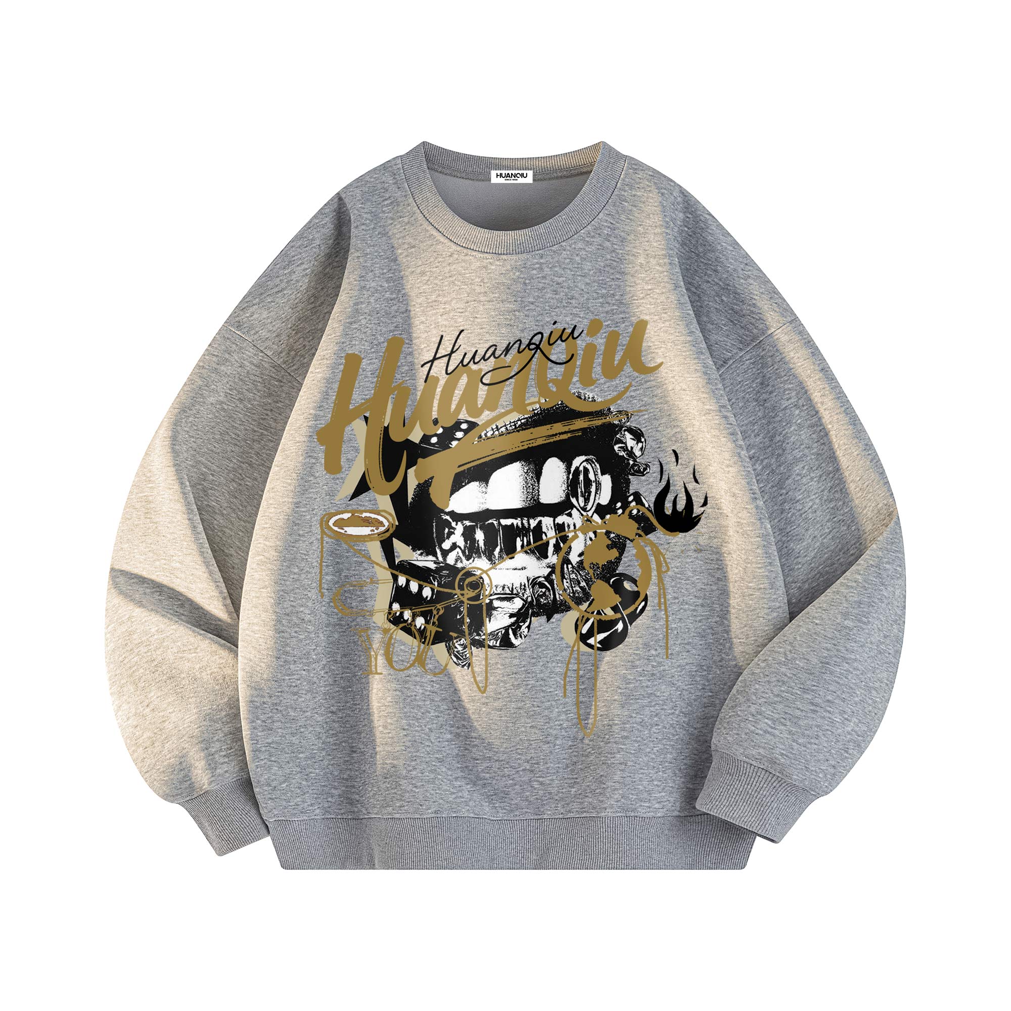 

Свитшот Unisex Crew Neck Moderate Heavyweight HUANQIU, светло-серый