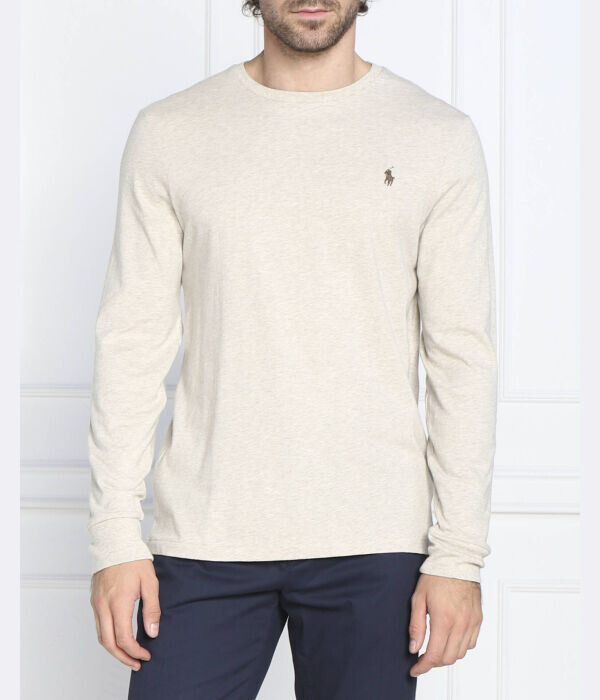 

Лонгслив Polo Ralph Lauren Custom Slim Fit, бежевый