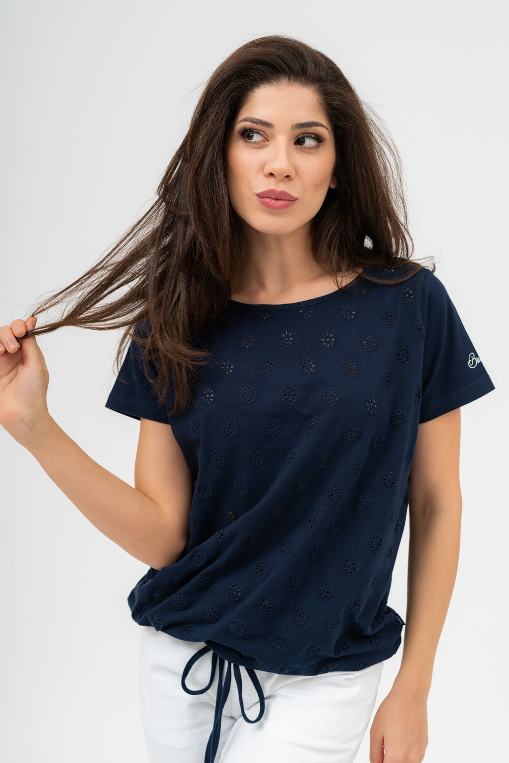 

Футболкас вышивкой Мадейра Budmil, синий