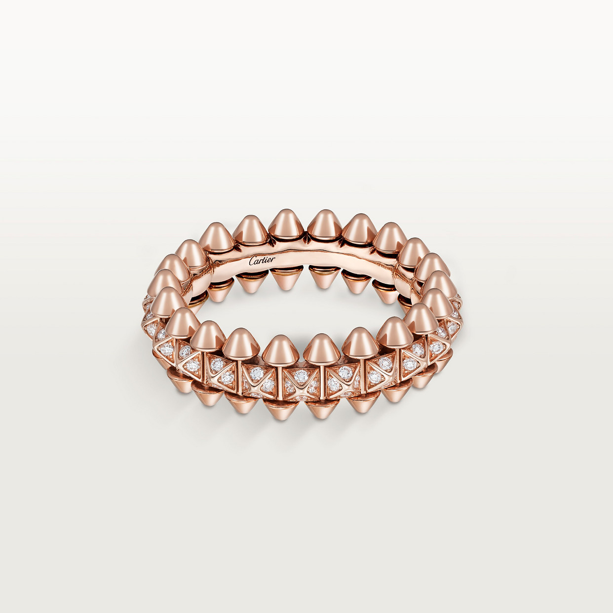 

Кольцо Cartier Bague Clash de Cartier, маленькая модель, мощеная, розовое золото