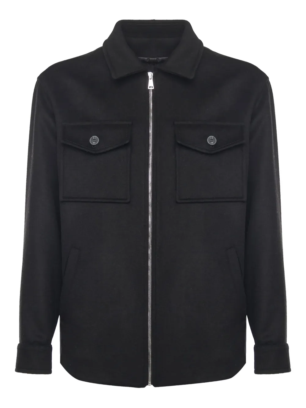 

Рубашка на молнии с клапанами на карманах Richard Giuliano Galiano, черный