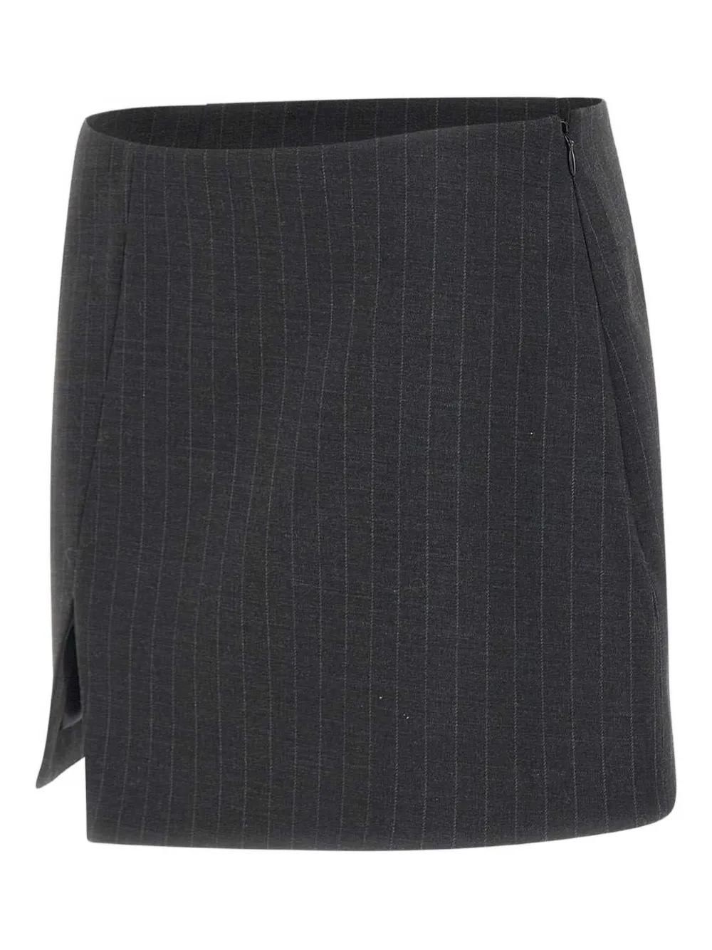 

Мини-юбка в тонкую полоску с разрезом The Garment, серый