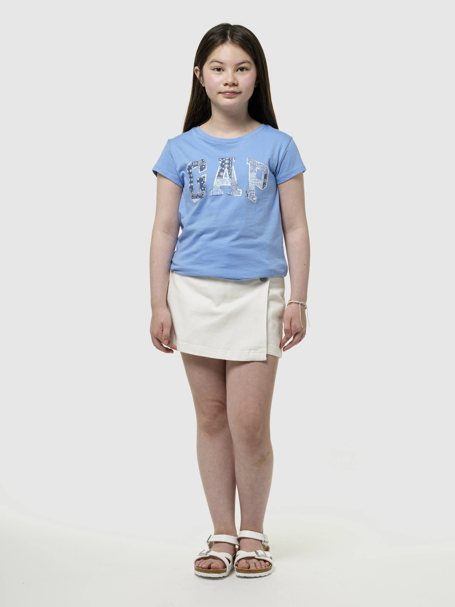 (K) Джинсовая юбка (детская) GAP, NEW_OFF_WHITE
