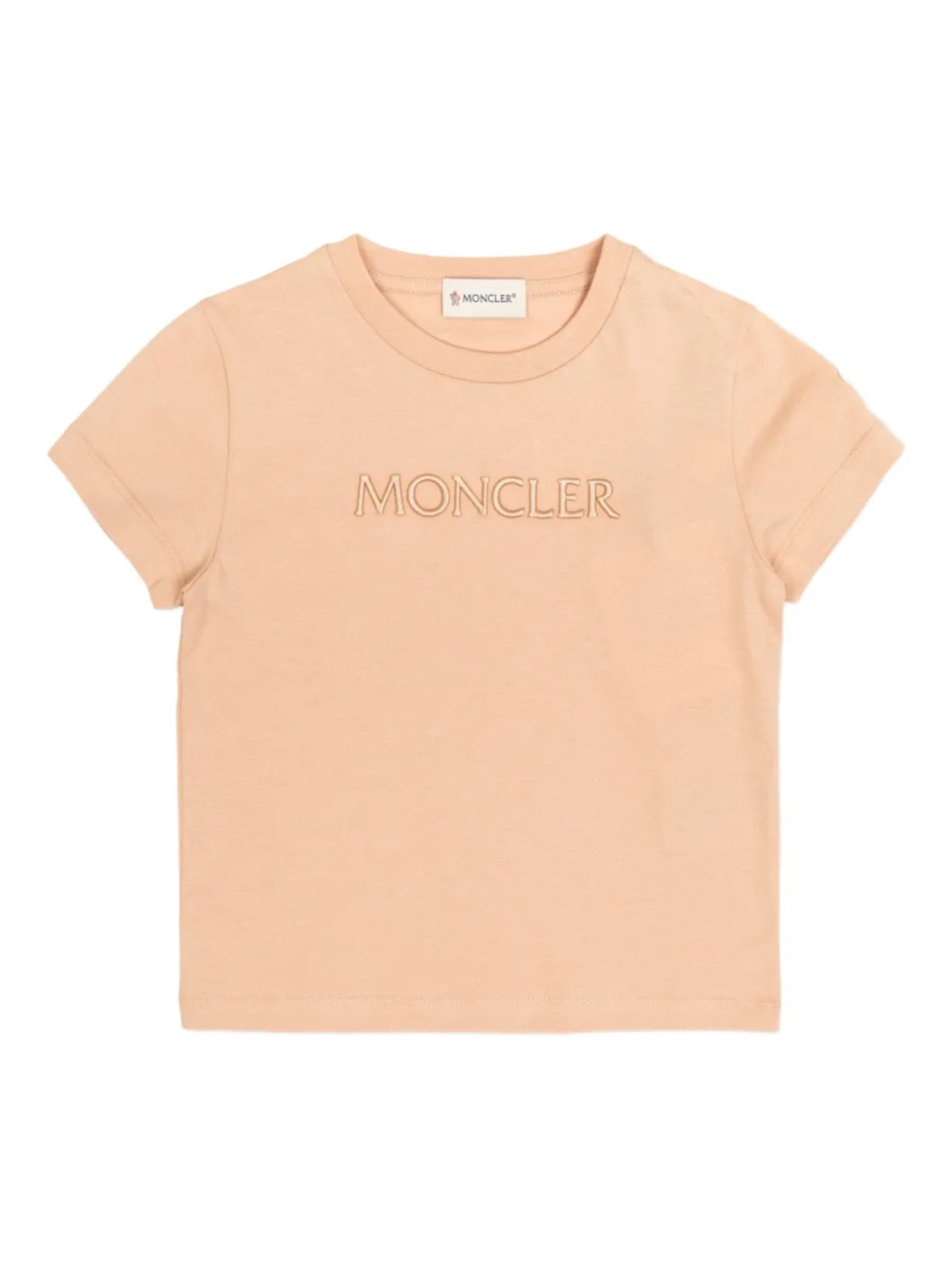 

Футболка с вышитым логотипом Moncler Enfant, розовый