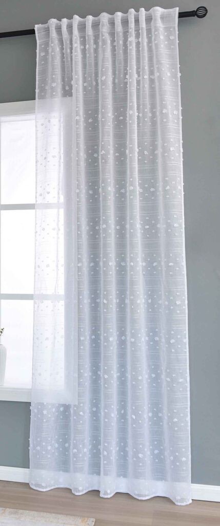 

Штора DALIA белая 140х250 см люверсы штора на люверсах Astek