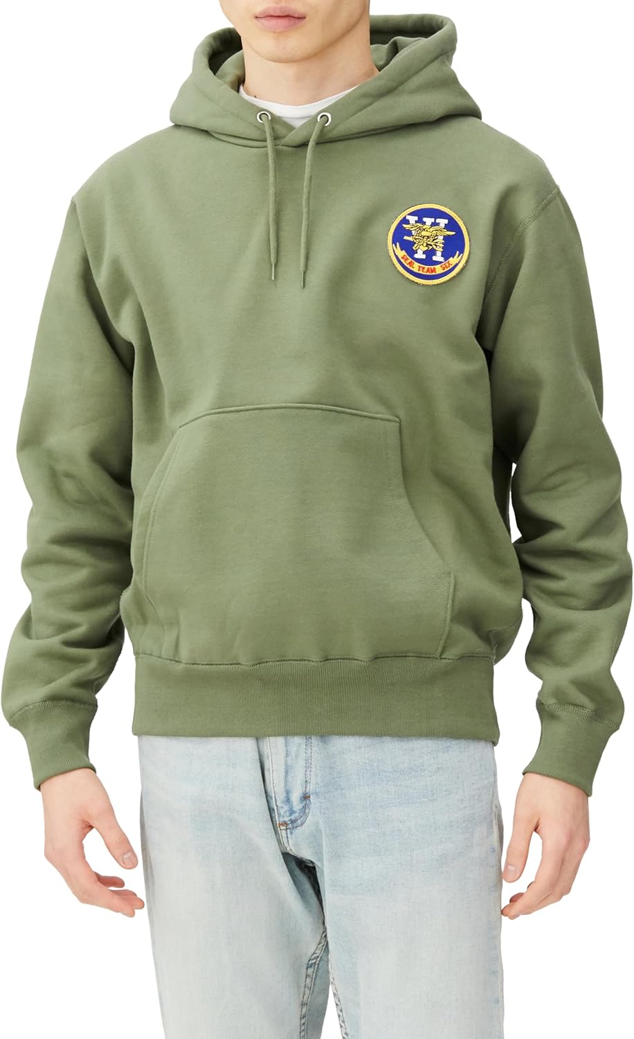 

Толстовка с капюшоном в стиле F, нашивка с гербом армии США, на флисовой подкладке, без капюшона, оливково-зеленый цвет F-Style