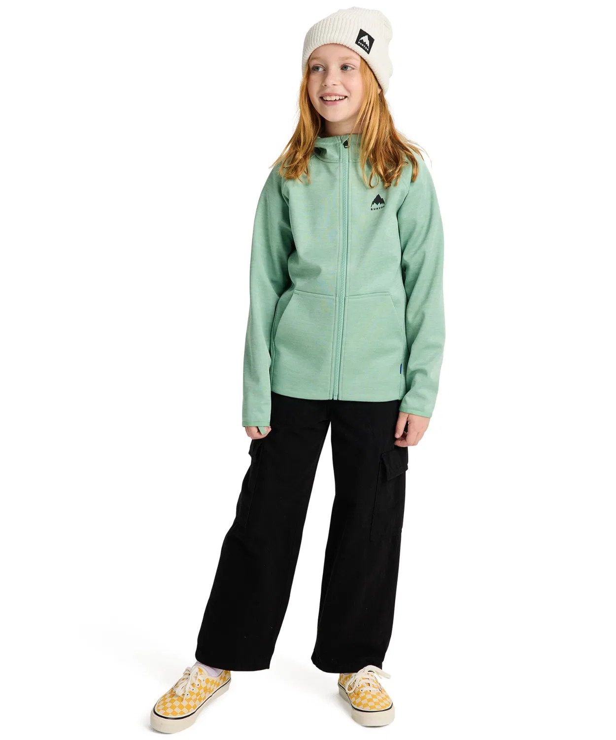 Флисовая кофта Burton Crown Weatherproof Full Zip для детей, светло-зеленый — фото 2