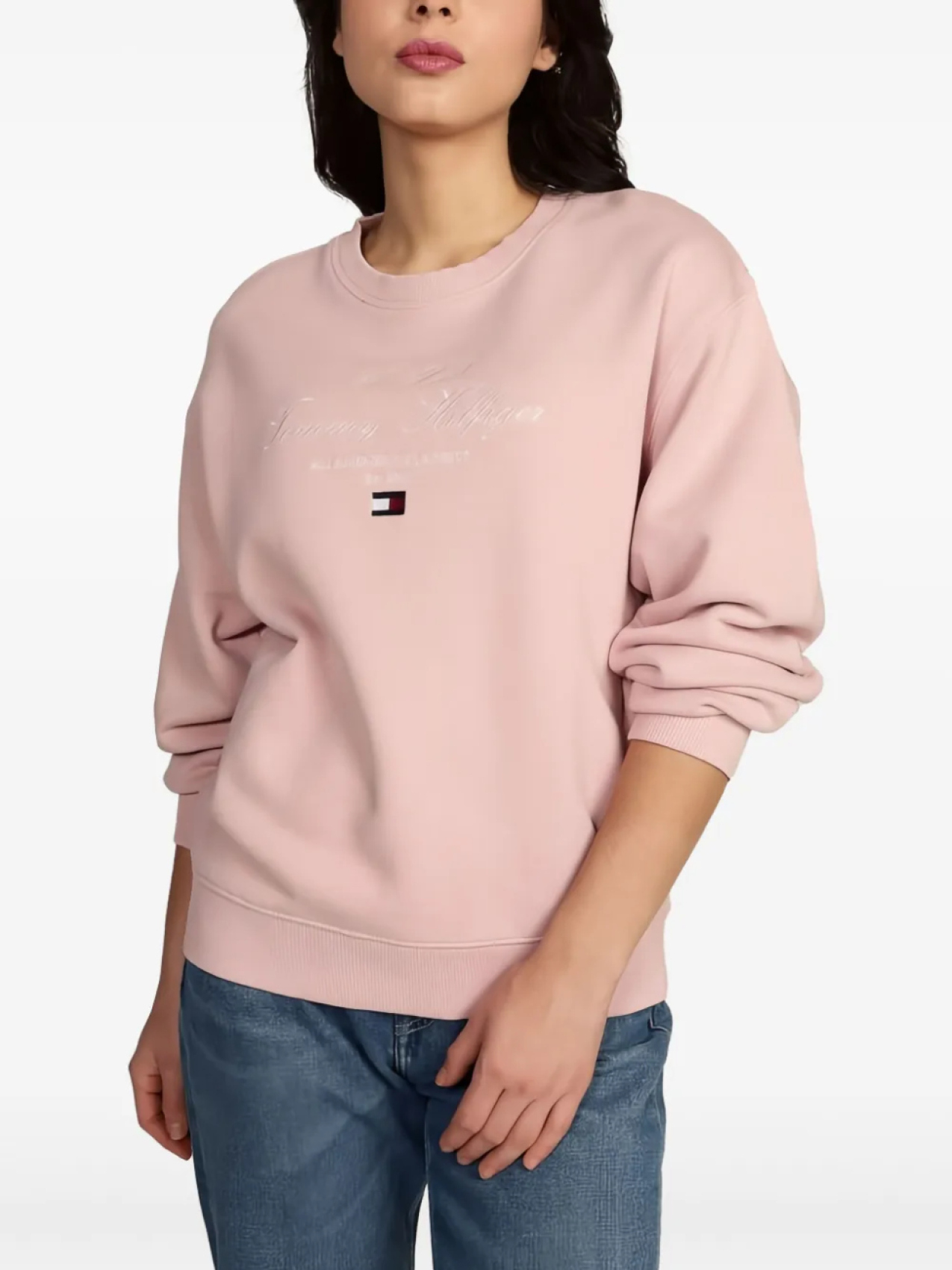 

Толстовка с вышитым логотипом Tommy Hilfiger, розовый