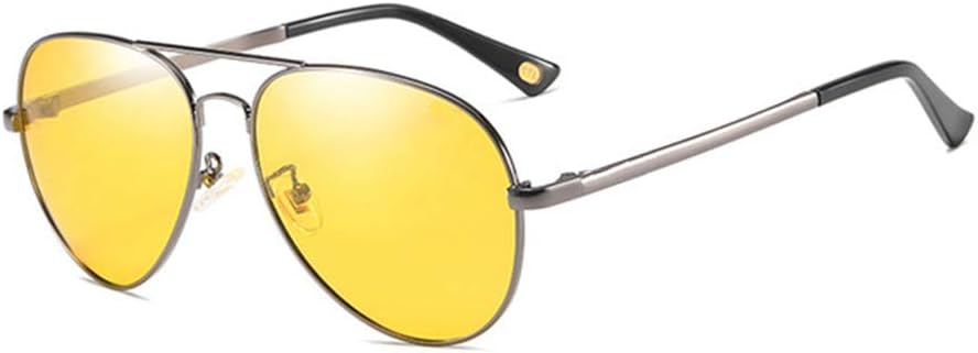 

Солнцезащитные поляризованные очки GUZTAG HD для дневного и ночного вождения, для мужчин и женщин - поляризованная оправа из сплава с защитой от бликов G GUZTAG, Gray Yellow