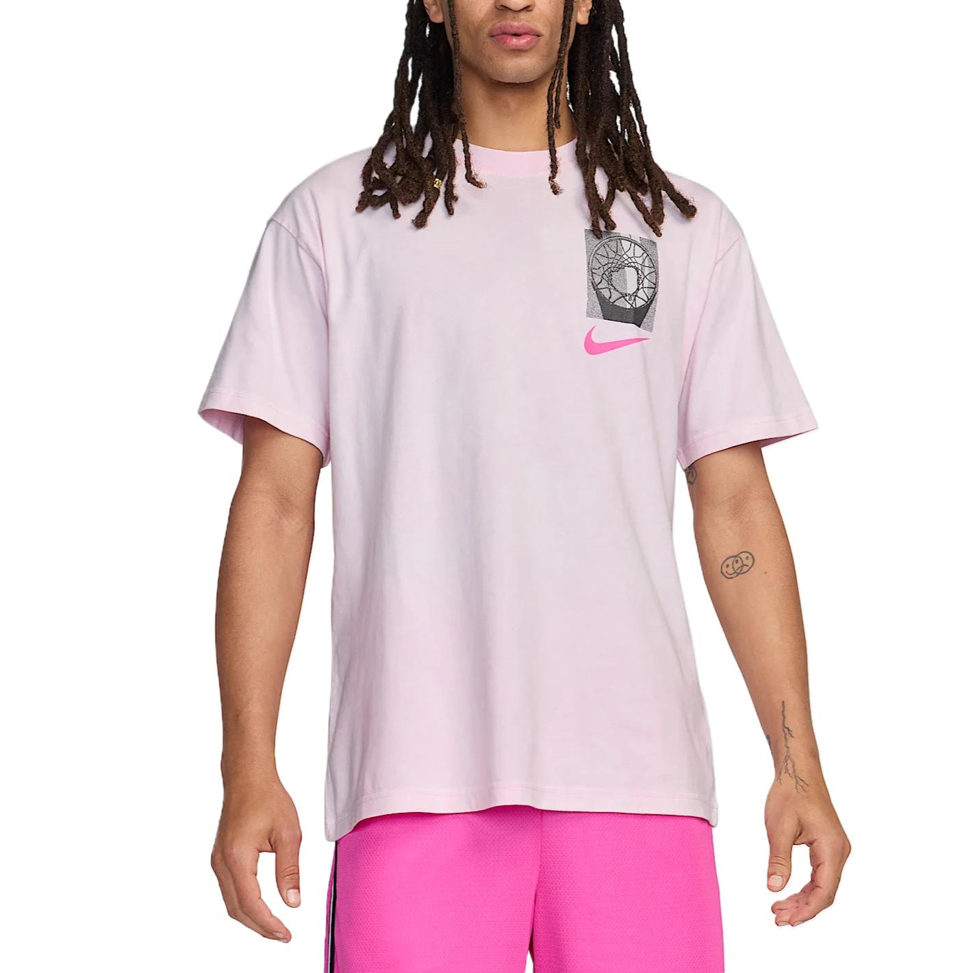 

Мужская баскетбольная футболка Max90 Nike, светлый розовый-663