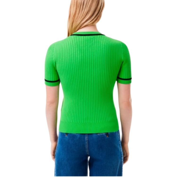 Футболка женская LACOSTE, зеленая — фото 4