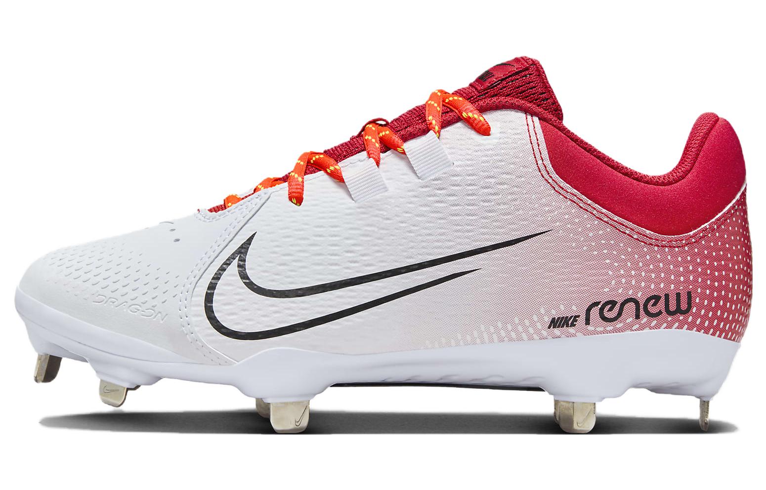 

Nike Hyperdiamond 4 Прочная Дышащая Низкая Тренировочная Обувь GS Белый Красный