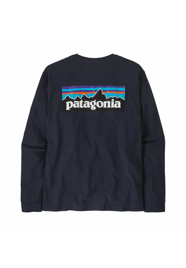 Футболка с длинными рукавами с логотипом p6 и надписью «ответственность». Patagonia, New Navy — фото 3