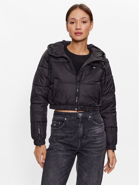 

Пуховик стандартного кроя Tommy Jeans, черный
